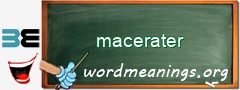 WordMeaning blackboard for macerater